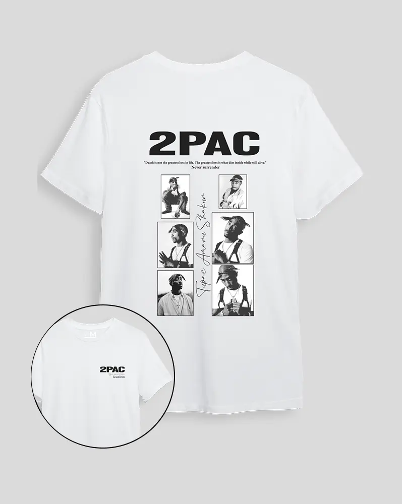 Camiseta Blanca Classic 2pac (Unisex)