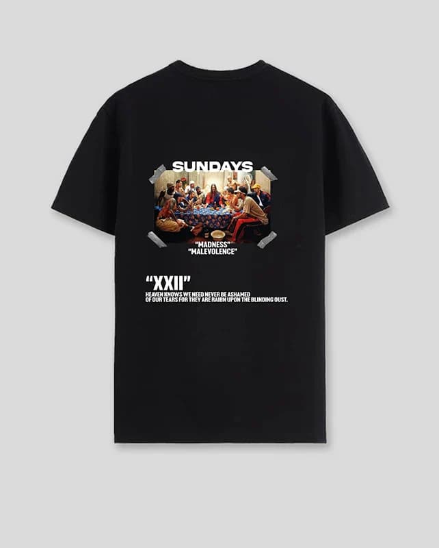 Camiseta Negra Ultima Cena (Unisex)