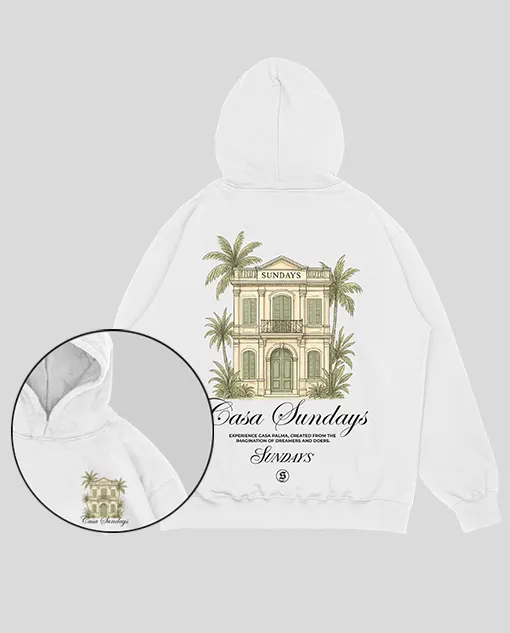 Hoodie Blanca Casa Sundays (UNISEX)