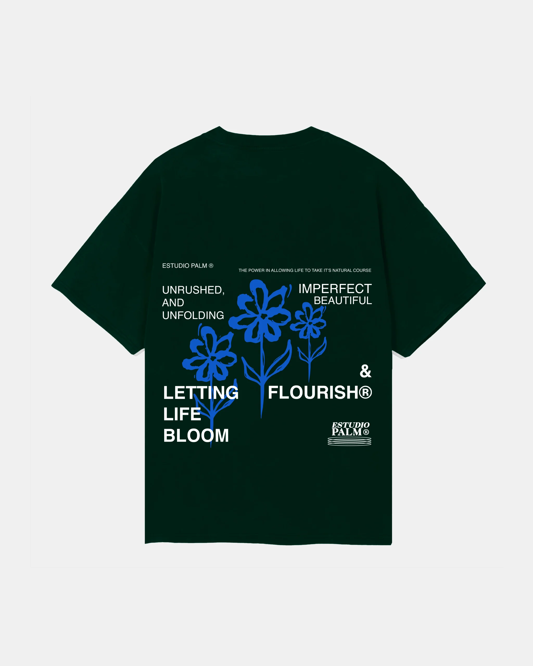Camiseta Bloom Verde/Negra (Estudio Palm)