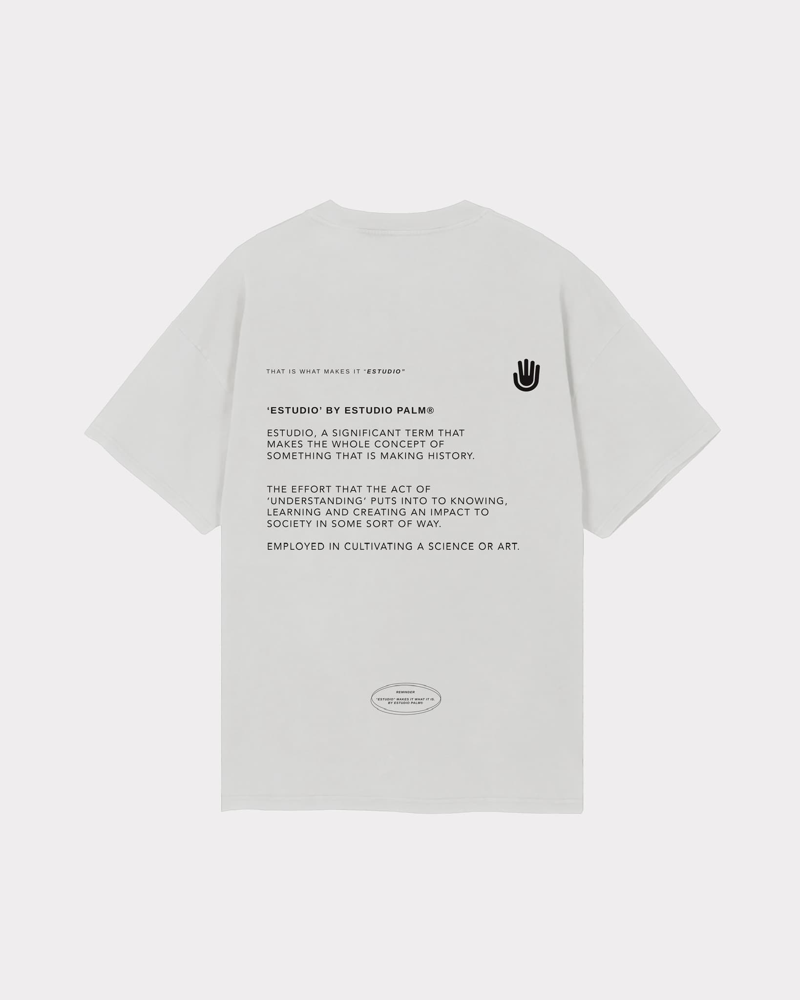 Camiseta Estudio Blanca/Azul/Beige (Estudio Palm)