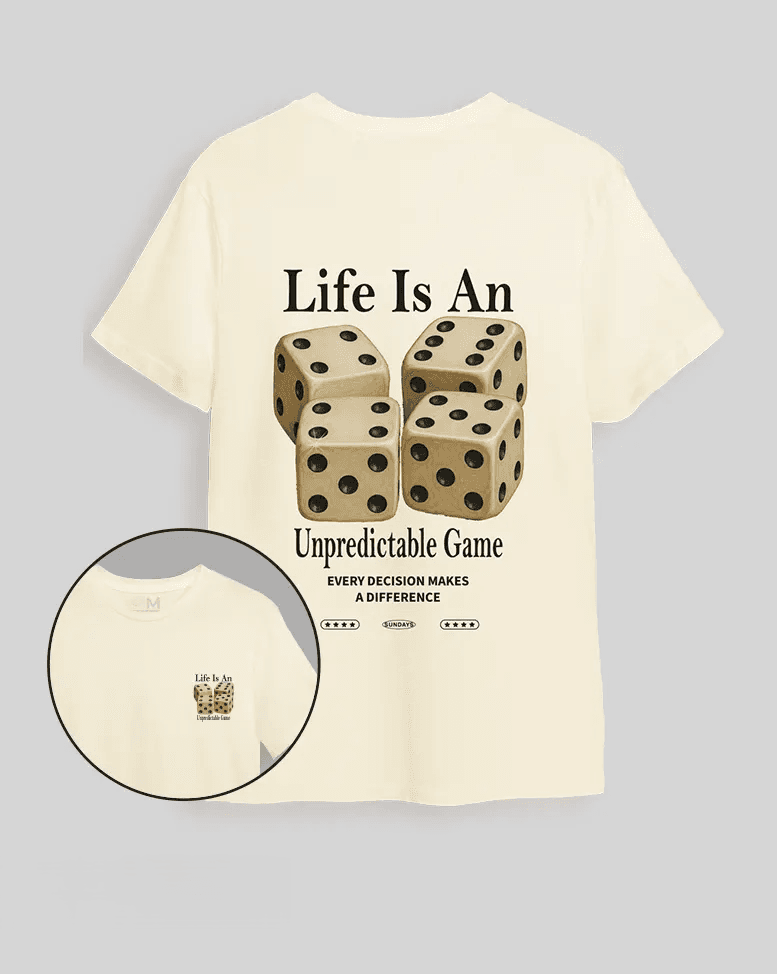 Camiseta Dados Blanco Hueso (Unisex)
