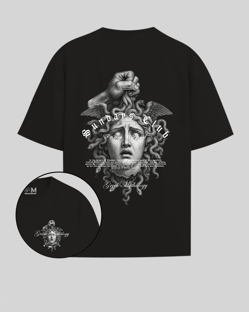 Camiseta Medusa Negra (Unisex)